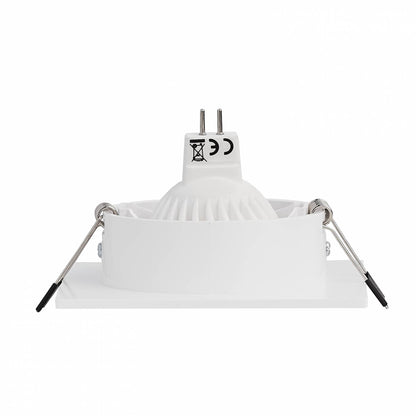 LED Einbaustrahler eckig weiß 5-7W flach 12V MR16 Einbau-Spot Einbauleuchte