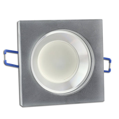 LED Einbaustrahler Glas matt flach 3W 5W 6,5W Einbauspot 70mm Leuchte