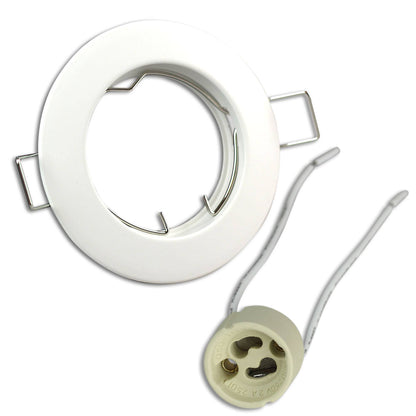 Einbaurahmen schwenkbar rund eckig Rahmen Einbaustrahler 60mm Spot GU10 MR16 LED