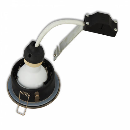 Einbaurahmen GU10 MR16 Bad Außen IP44 Feuchtraum Terasse Dusche Sauna 70-75mm