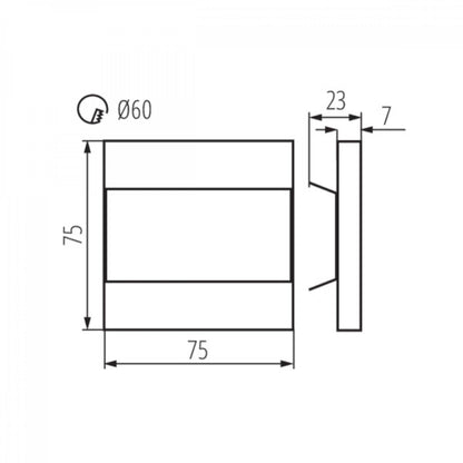 LED Treppenbeleuchtung Bewegungsmelder 12V 0,8W Treppenleuchte Stufenlicht