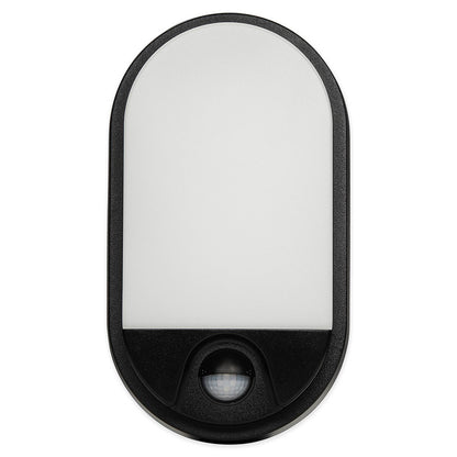 LED Wandleuchte mit Bewegungsmelder oval Außen-Leuchte IP54 Wandlampe Wand-Spot
