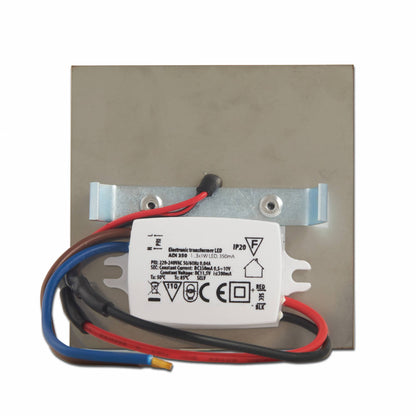 LED Treppenbeleuchtung eckig 230 Volt 1,3W Treppenleuchte Stufenlicht Wandlampe