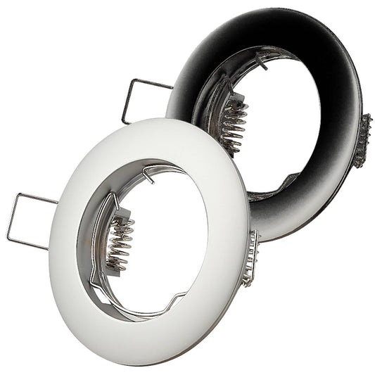 Einbaurahmen rund GU10 GU5,3 Ø65mm Bohrloch Gehäuse Einbaustrahler Spot