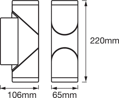 LED Außenwandleuchte IP44 LEDVANCE Endura Style Up-Down Flex Sensor