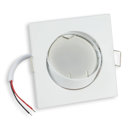 LED Einbaustrahler 3W 5W 6,5W 230 Volt eckig flach Einbaufassung schwenkbar