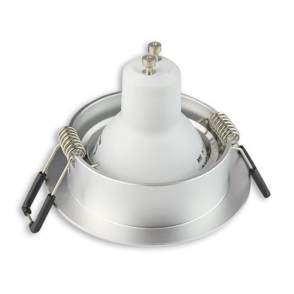 Einbaurahmen Set GU10 MR16 70-75mm Gehäuse schwenkbar Einbaustrahler Aluminium