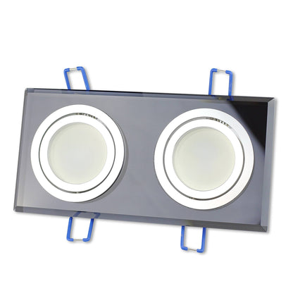 LED Einbaustrahler 3W 5W 6,5W Glas dimmbar schwenkbar 230V 2-fach Einbauspot