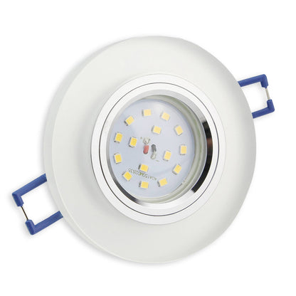 Einbaurahmen GU10 Glas rund eckig 60-70mm Gehäuse Einbaustrahler Spot LED