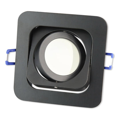 LED Einbaustrahler eckig schwenkbar und neigbar 3-6,5 Watt 230V 80x80 mm Bohrloch