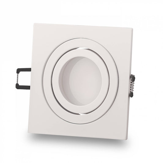 LED Einbaustrahler 5-7W weiß eckig MR16 12V 80mm Bohrloch schwenkbar