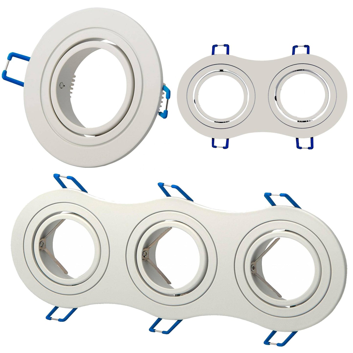 LED Einbaustrahler 1 2 3 flammig schwenkbar flach 5-7 Watt MR16 Einbau-Spot