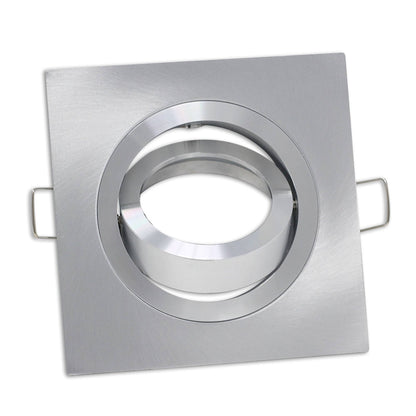 Einbaurahmen GU10 MR16 schwenkbar eckig Gehäuse Einbaustrahler Ø75-82mm Bohrloch Spot LED Halogen