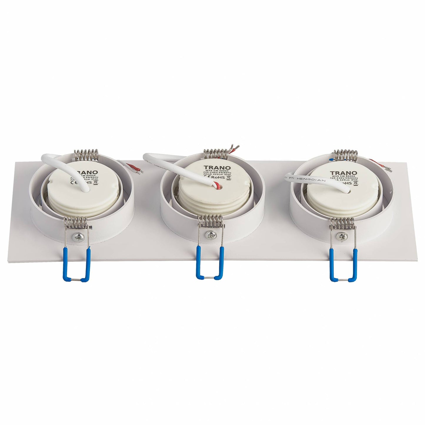 LED Einbaustrahler flach eckig 3W 5W 6,5W Einbaurahmen Deckenspot 230V