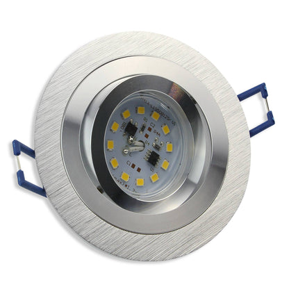 LED Einbaustrahler 230 Volt 5-7W rund eckig Einbauspot Alu 80mm Bohrloch Lampe