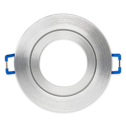 LED Einbaustrahler rund IP44 1-9W silber Bad Badezimmer Einbauleuchte GU10 230V