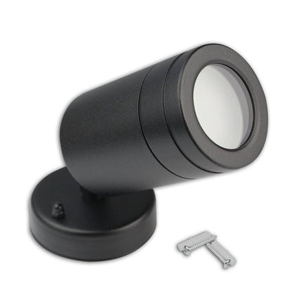 Wandleuchte Außen-Leuchte schwarz silber Außenlampe IP44 Aluminium GU10
