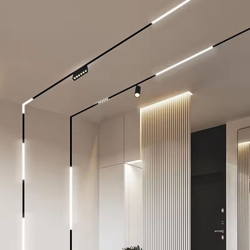 Trano 48V Magnet‑Schienenstrahler CCT 12W/18W DALI‑2 dimmbar UGR18, 24° Spot, CRI 95, schwenkbar – Linear LED Lampe Schwarz