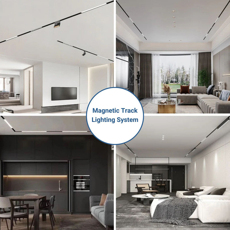 Trano 48V Magnet‑Schienenstrahler CCT 12W/18W DALI‑2 dimmbar UGR18, 24° Spot, CRI 95, schwenkbar – Linear LED Lampe Schwarz