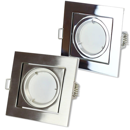 LED Einbaustrahler MR16 12V 5-7W eckig schwenkbar Spot 80mm Bohrloch Leuchte