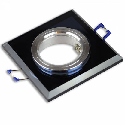 Einbaurahmen GU10 Glas rund eckig 60-70mm Gehäuse Einbaustrahler Spot LED