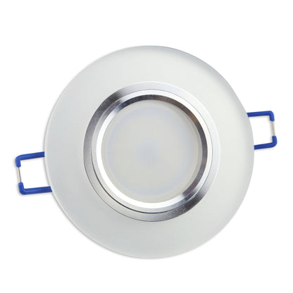 Einbaurahmen GU10 Glas rund eckig 60-70mm Gehäuse Einbaustrahler Spot LED