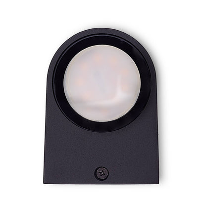 Wandleuchte Außen-Leuchte abgerundet Außenlampe IP44 Aluminium 2x GU10