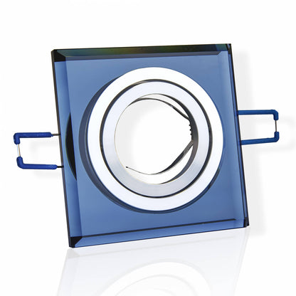 Einbaurahmen GU10 Glas schwenkbar rund eckig Gehäuse 75mm Einbaustrahler