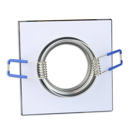 Einbaurahmen rund eckig GU10 Ø65mm Bohrloch Glas Gehäuse Einbaustrahler Einbauspot