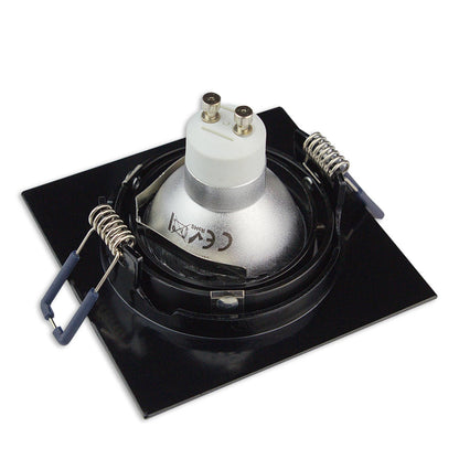 Einbaurahmen GU10 MR16 eckig Rahmen Einbaustrahler Ø75-85mm Bohrloch Spot LED