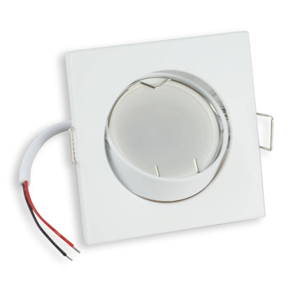 LED Einbaustrahler MR16 12V 5-7 Watt eckig Einbauspot 75mm Bohrloch