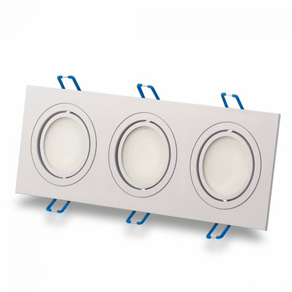 LED Einbaustrahler flach eckig 5-7W MR16 Einbau-Spot Deckenleuchte 12V 75mm