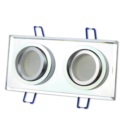 LED Einbaustrahler 3W 5W 6,5W Glas dimmbar schwenkbar 230V 2-fach Einbauspot