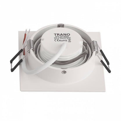 LED Einbaustrahler eckig dimmbar 3-6,5W 230V Spot Einbauleuchte 80mm Panel
