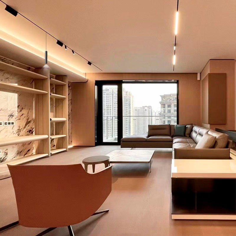 Trano 48V Verbinder‑Set für Magnetschienen 20 mm – Linearverbinder 125×15 mm & Eckverbinder 90° mit 195 mm Kabel – Schwarz, kompatibel mit Aufbau/Einbau/Trimless