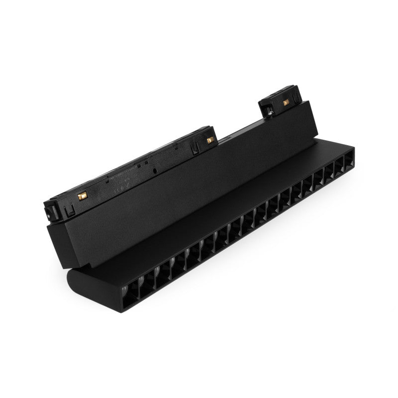 Trano 48V Magnet‑Schienenstrahler CCT 12W/18W DALI‑2 dimmbar UGR18, 24° Spot, CRI 95, schwenkbar – Linear LED Lampe Schwarz