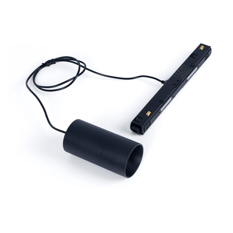 Trano 48V LED Pendelleuchte 5W dimmbar – Magnet Schienensystem, DALI‑2, CCT 2700–6000K, CRI>90, 36° Spot, Aluminium Schwarz