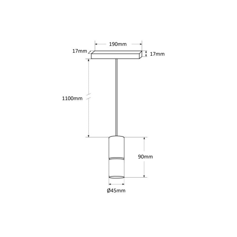 Trano 48V LED Pendelleuchte 5W dimmbar – Magnet Schienensystem, DALI‑2, CCT 2700–6000K, CRI>90, 36° Spot, Aluminium Schwarz