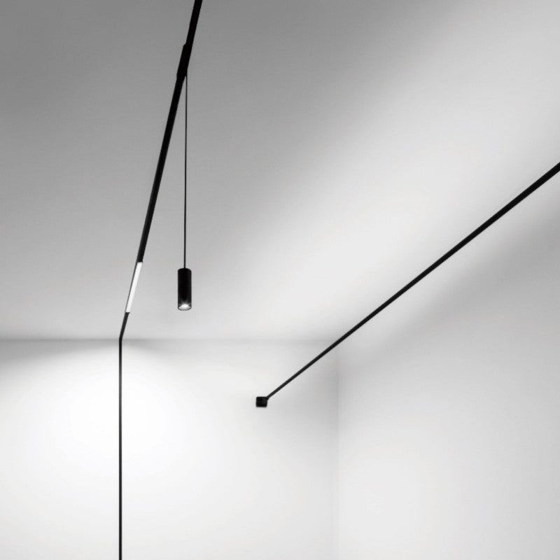 Trano 48V LED Pendelleuchte 5W dimmbar – Magnet Schienensystem, DALI‑2, CCT 2700–6000K, CRI>90, 36° Spot, Aluminium Schwarz