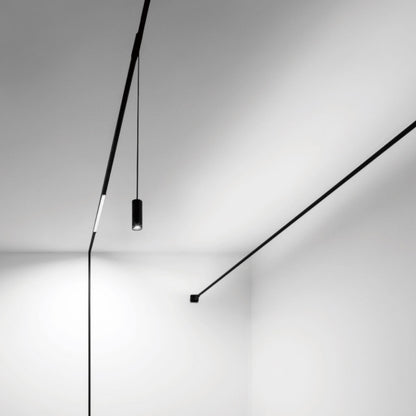 Trano 48V LED Pendelleuchte 5W dimmbar – Magnet Schienensystem, DALI‑2, CCT 2700–6000K, CRI>90, 36° Spot, Aluminium Schwarz