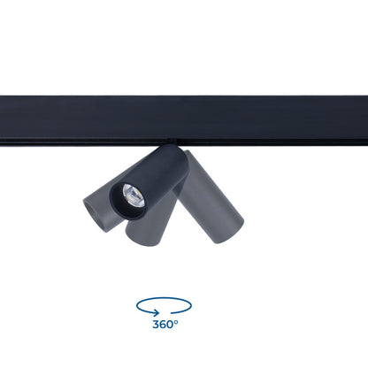 Trano 48V LED Strahler Magnet Schienensystem 10W/20W DALI‑2 dimmbar CCT 2700‑6000K CRI90 36° schwenkbar Schwarz
