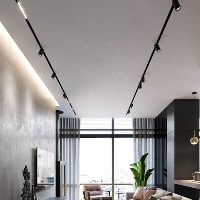 Trano 48V LED Strahler Magnet Schienensystem 10W/20W DALI‑2 dimmbar CCT 2700‑6000K CRI90 36° schwenkbar Schwarz