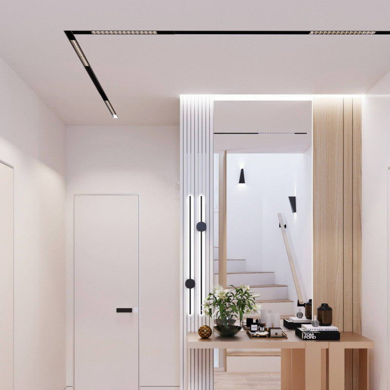 Trano 48V Magnet Schienensystem LED CCT Leuchte 12W/20W DALI‑2 dimmbar UGR18 – 2700‑6000K, 24° Spot, Aluminium, CE/ROHS