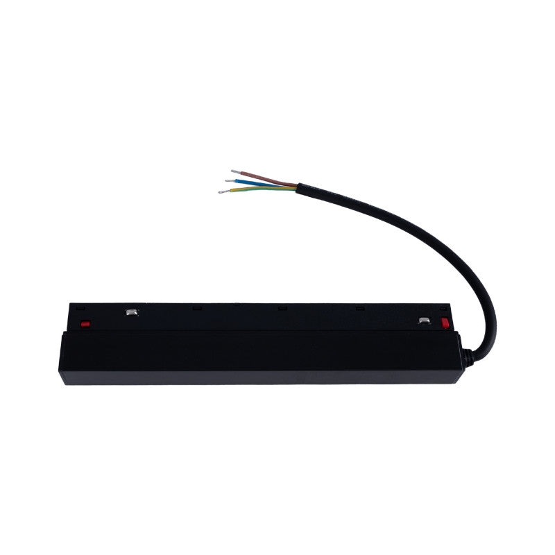 Trano 48V Netzteil für magnetisches 20‑mm Schienensystem – 100W / 200W, Aluminium, IP42, Schwarz, integrierbar, CE & RoHS zertifiziert