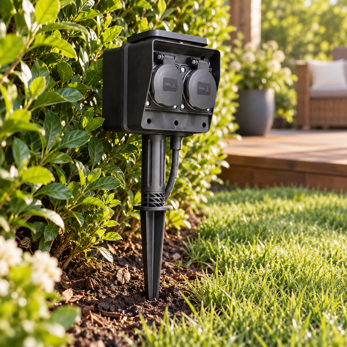 Trano Gartensteckdose mit Zeitschaltuhr – Garten