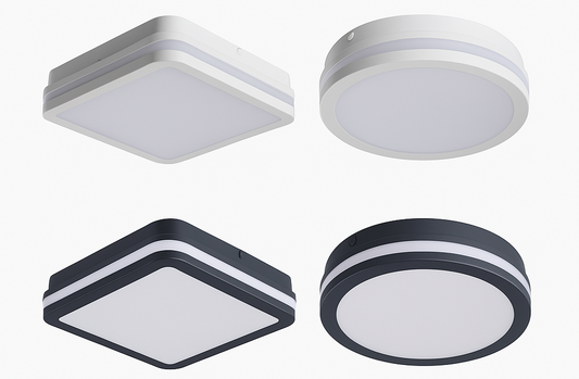 LED- Deckenleuchte mit oder ohne Bewegungssensor IP65 12/18 Watt oder 24/30 Watt