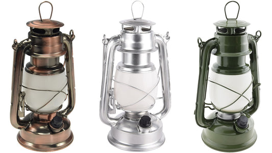 LED-Campinglaterne, 3 Farben, Dimmbar, 420 Lumen, 2700K, Batteriebetrieben, Tragbar, 12x23cm