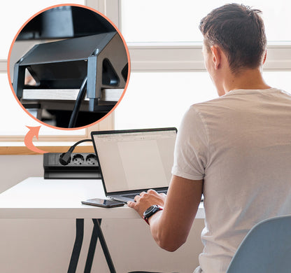 Möbel-Steckdose 3-fach Mehrfachsteckdose Steckdosenleiste Büro 2m Kabel Tisch